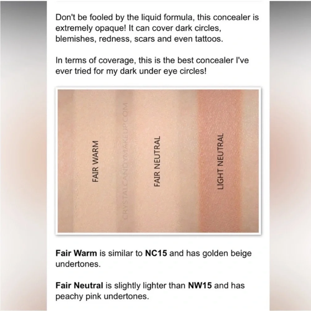 Urban Decay Concealer - Fair Warm and Fair Neutral Shades